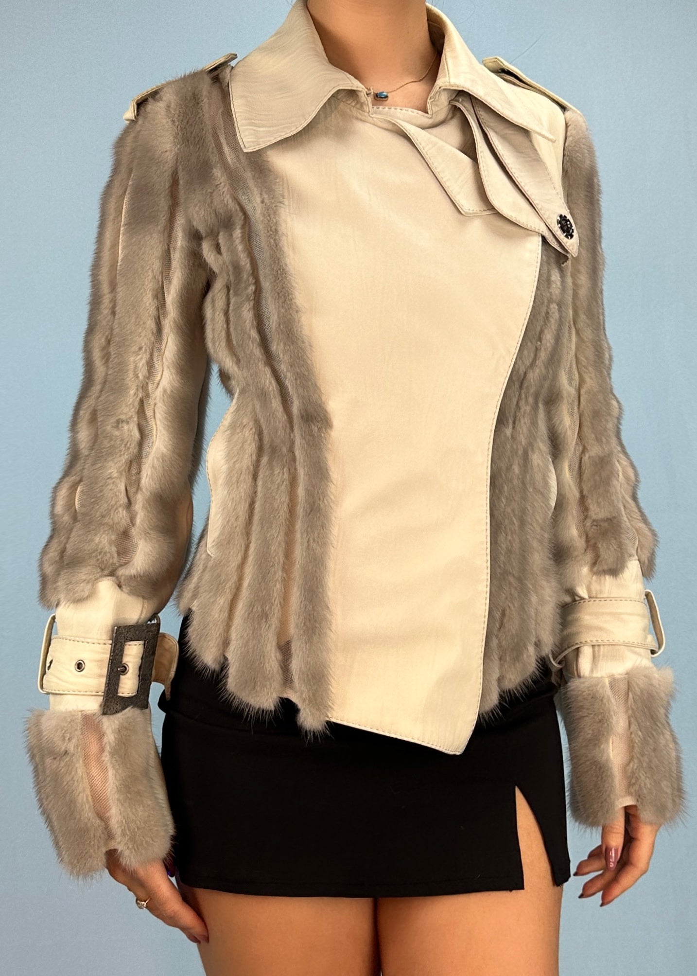 Dior Fall 2006 Runway Mink Fur & Leather Biker Jacket