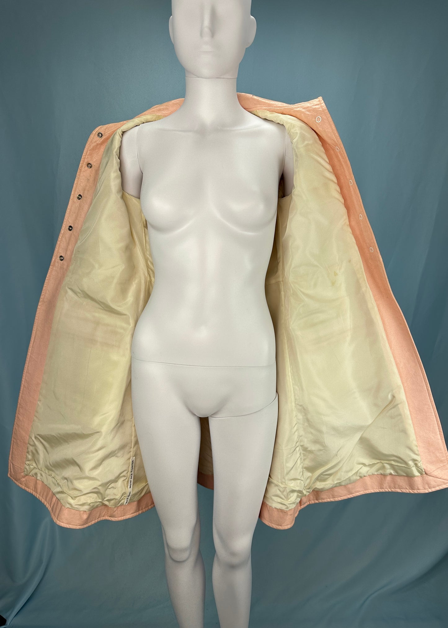 Courrèges 1960’s Nylon Pink Peach Trench Jacket