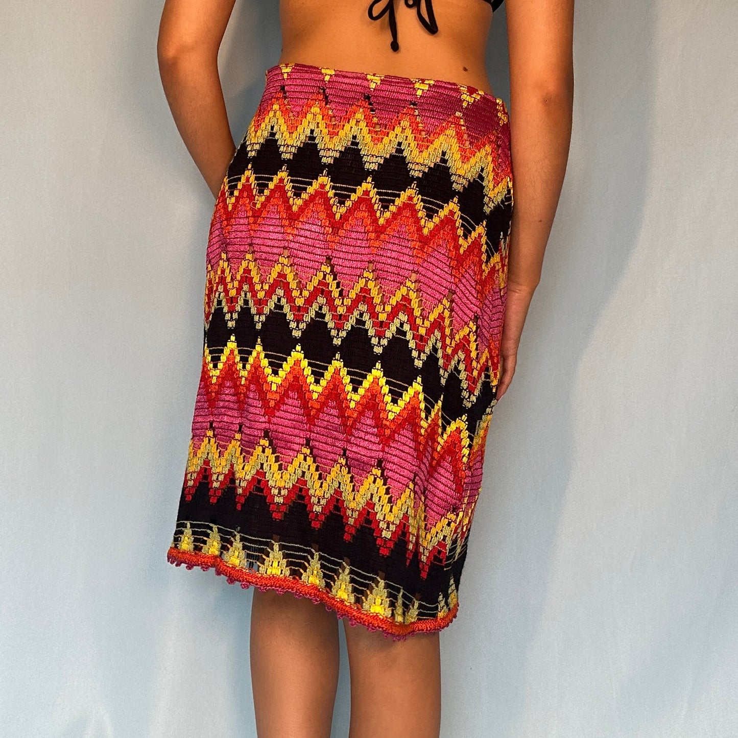 Christian Lacroix Multicolour Crochet Skirt
