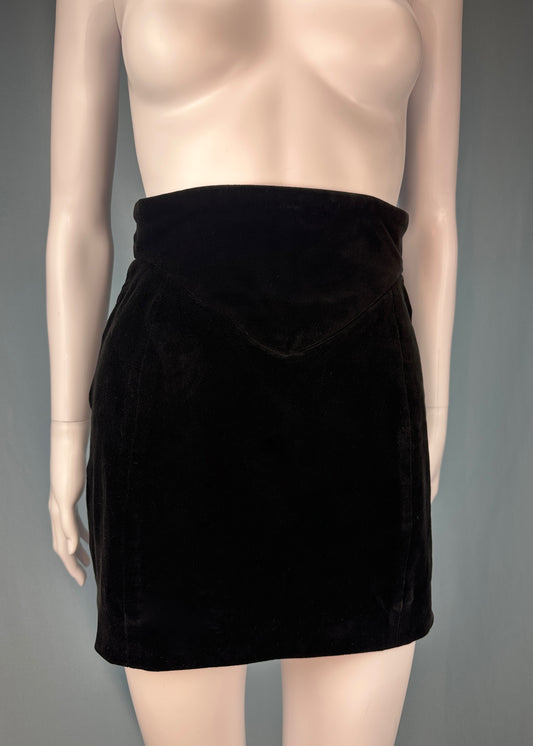 Vivienne Westwood Fall 1997 Black Velour Corset Skirt