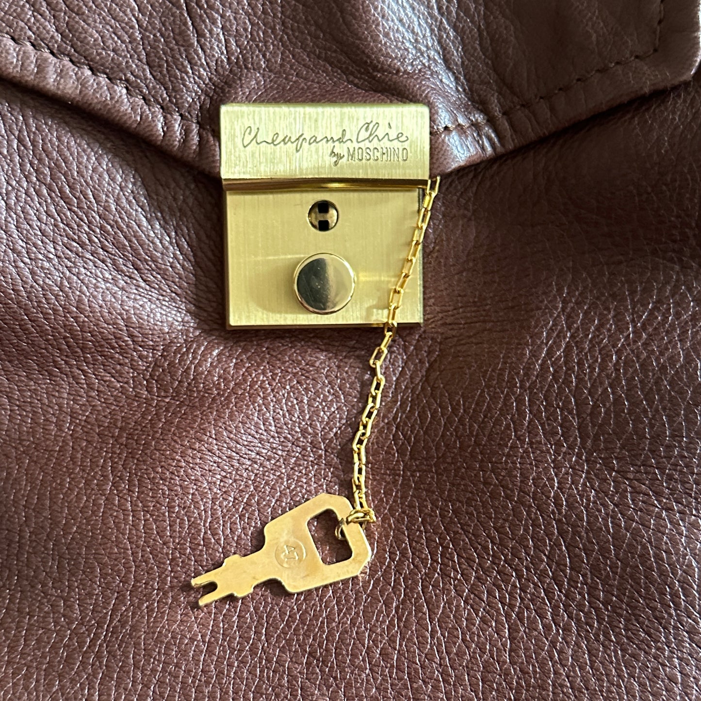 Moschino 1980’s Leather Key & Lock Skirt