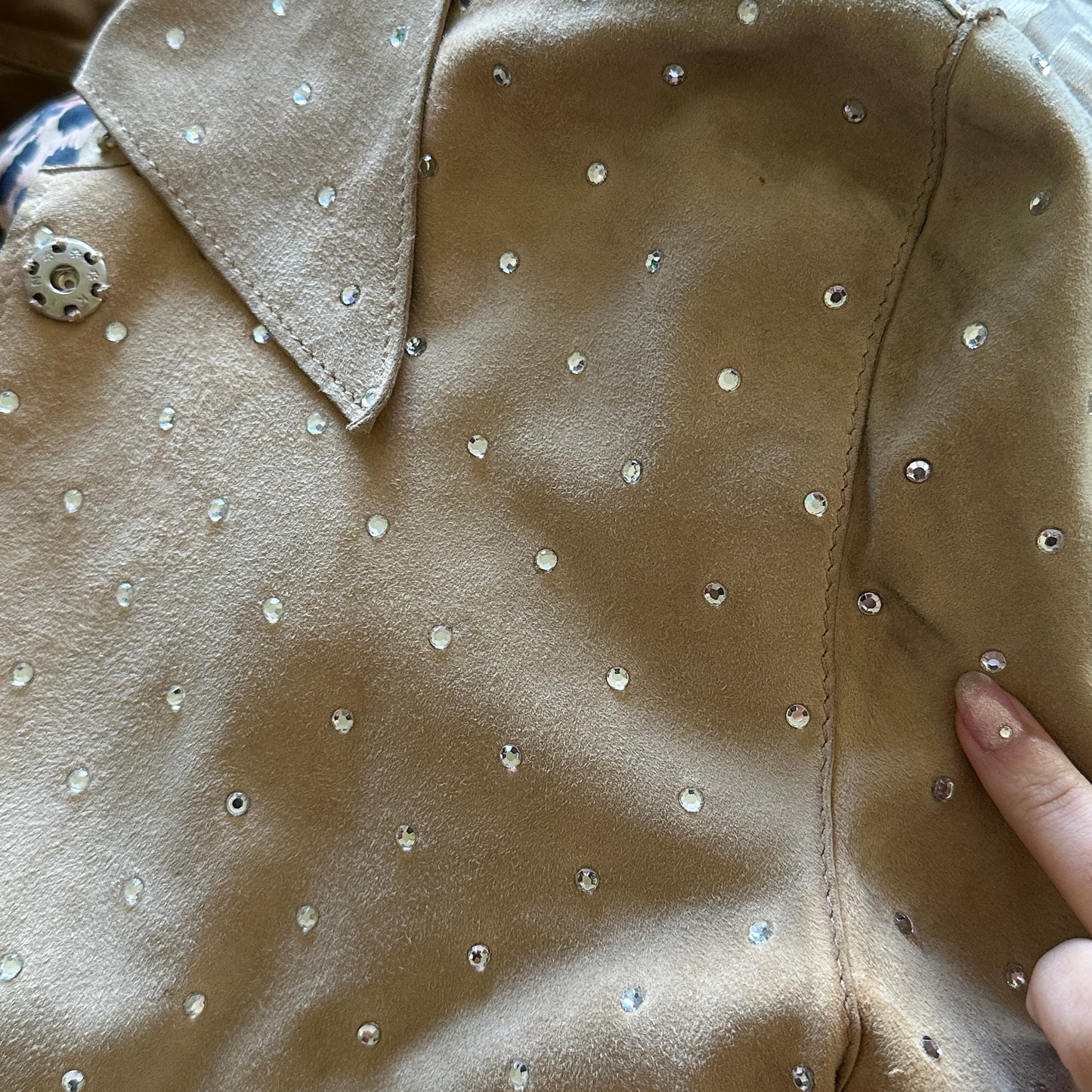 Dolce & Gabbana Fall 2000 Crystal Suede Jacket