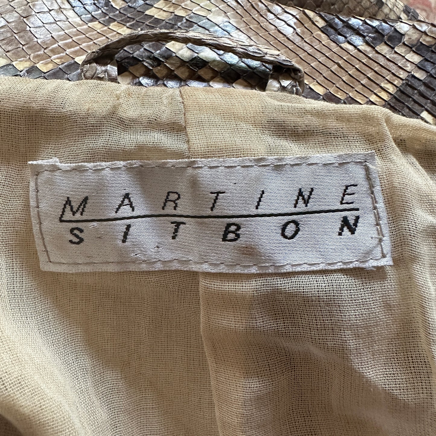Martine Sitbon Spring 1990 Runway Python Leather Jacket