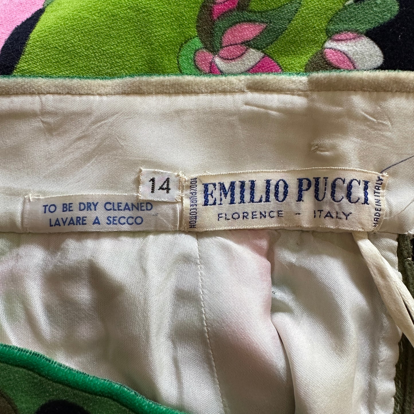 Emilio Pucci 1968 Pattern Velvet Maxi Skirt