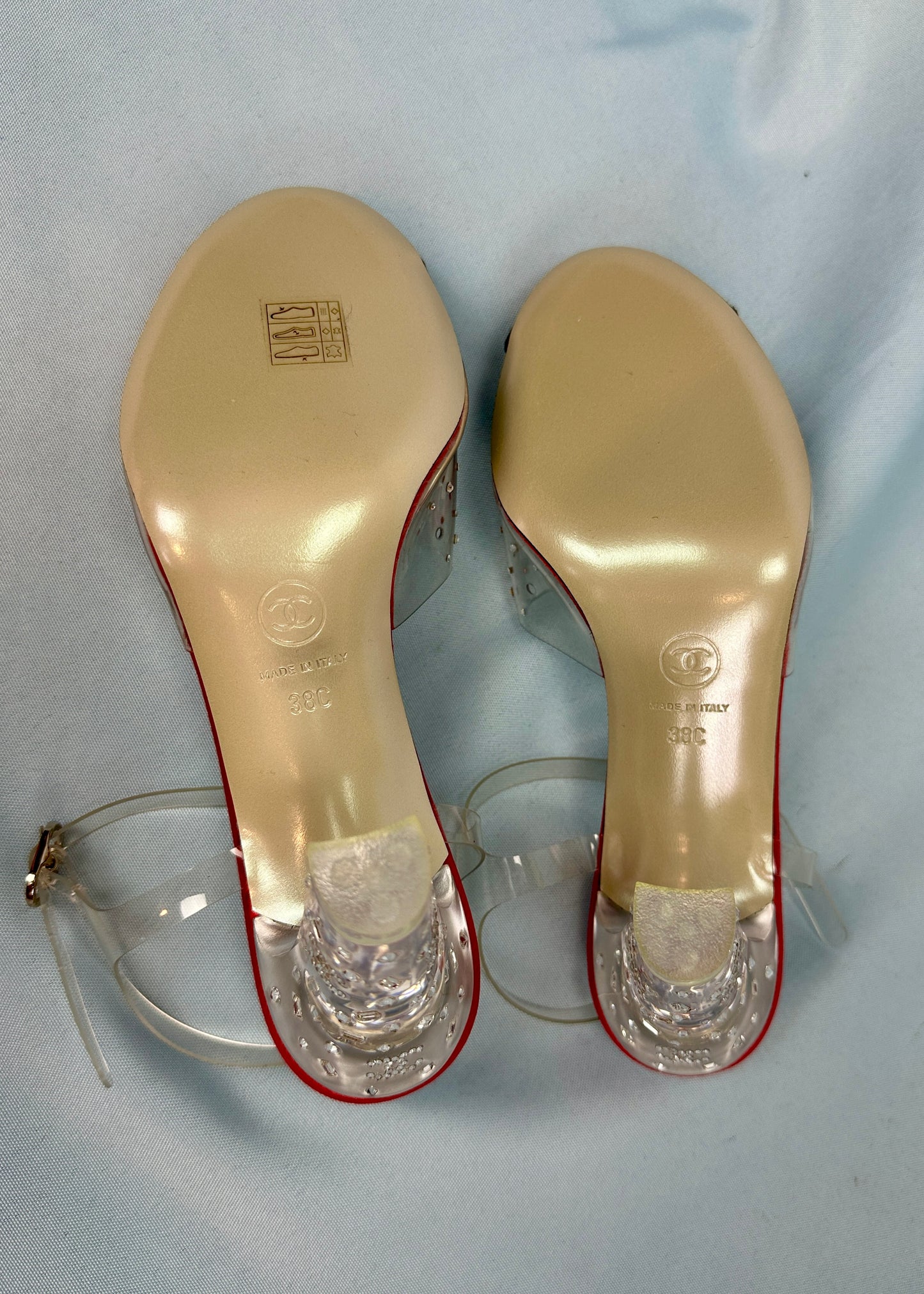 Chanel Crystal PVC & Cap Toe Heels