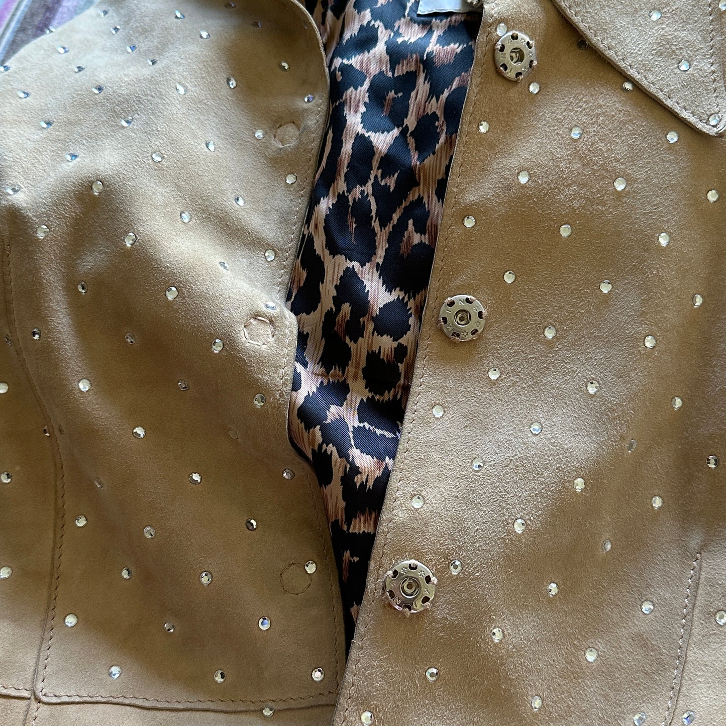 Dolce & Gabbana Fall 2000 Crystal Suede Jacket