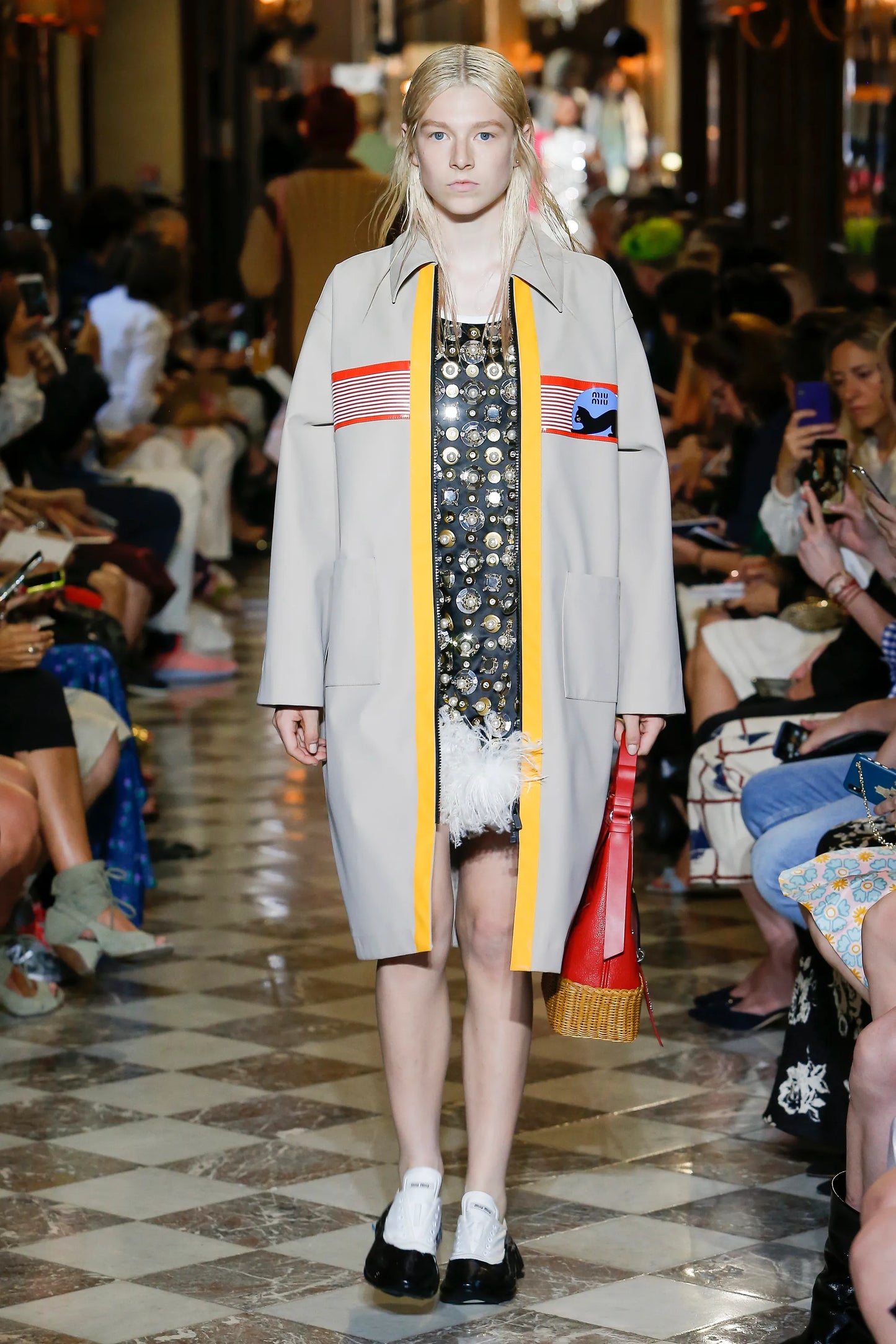 Miu Miu Resort 2019 Runway Cat Print Rain Coat