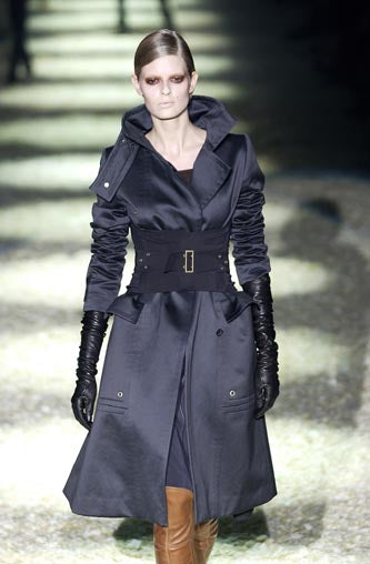 Gucci Fall 2003 Runway Wide Black Corset Waspie Belt
