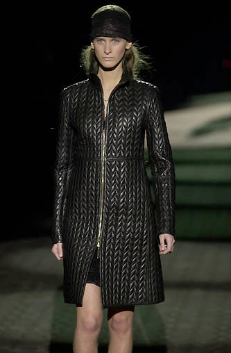 Gucci Fall 2000 Double Zip Quilted Black Leather Jacket