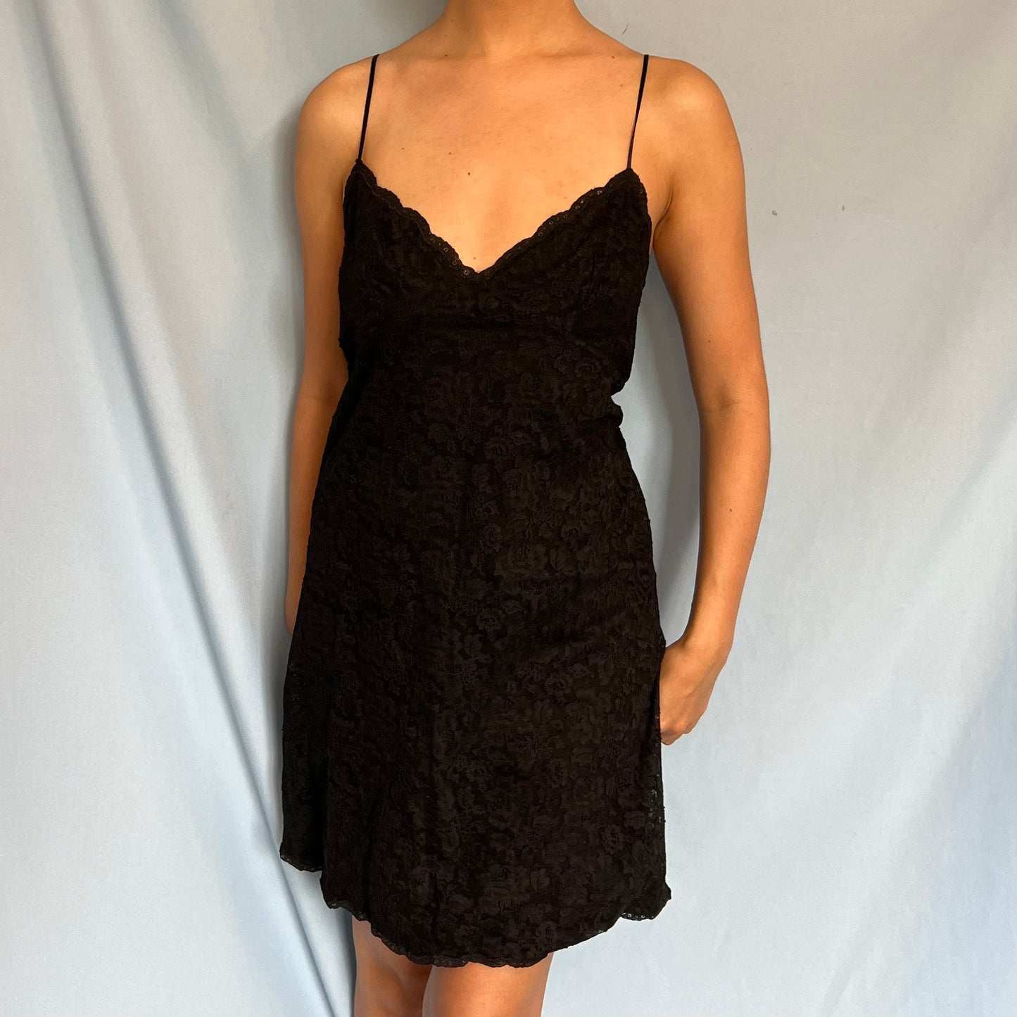 Dior Spring 1998 Black Lace Mini Dress