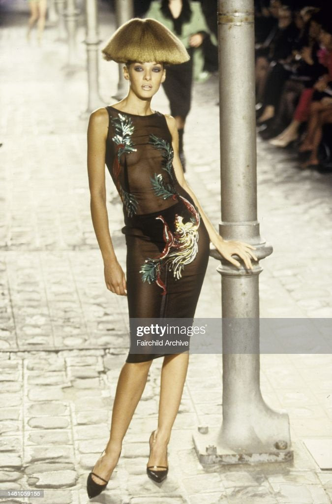 Givenchy Couture by Alexander McQueen F/W 1997 Runway Embellished Bird Dress