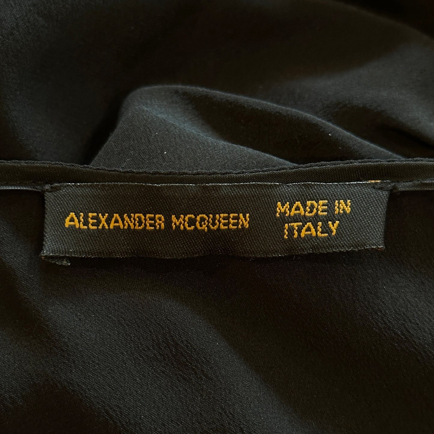 Alexander McQueen S/S 1999 Black Silk Ruffle Dress