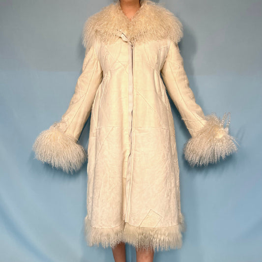 Alexander McQueen Fall 2003 Runway Show Piece Mongolian Fur Suede Jacket