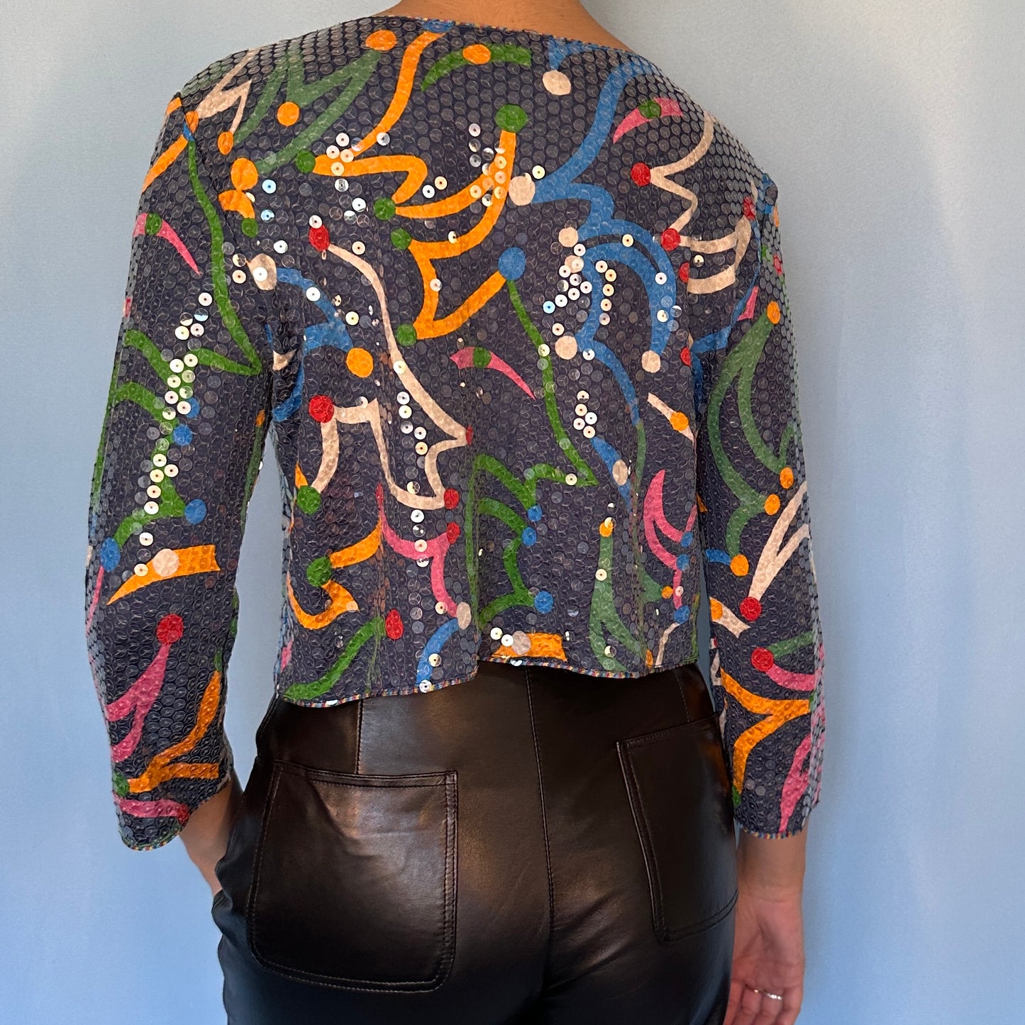 Missoni 80’s Abstract Pattern Sequin Top