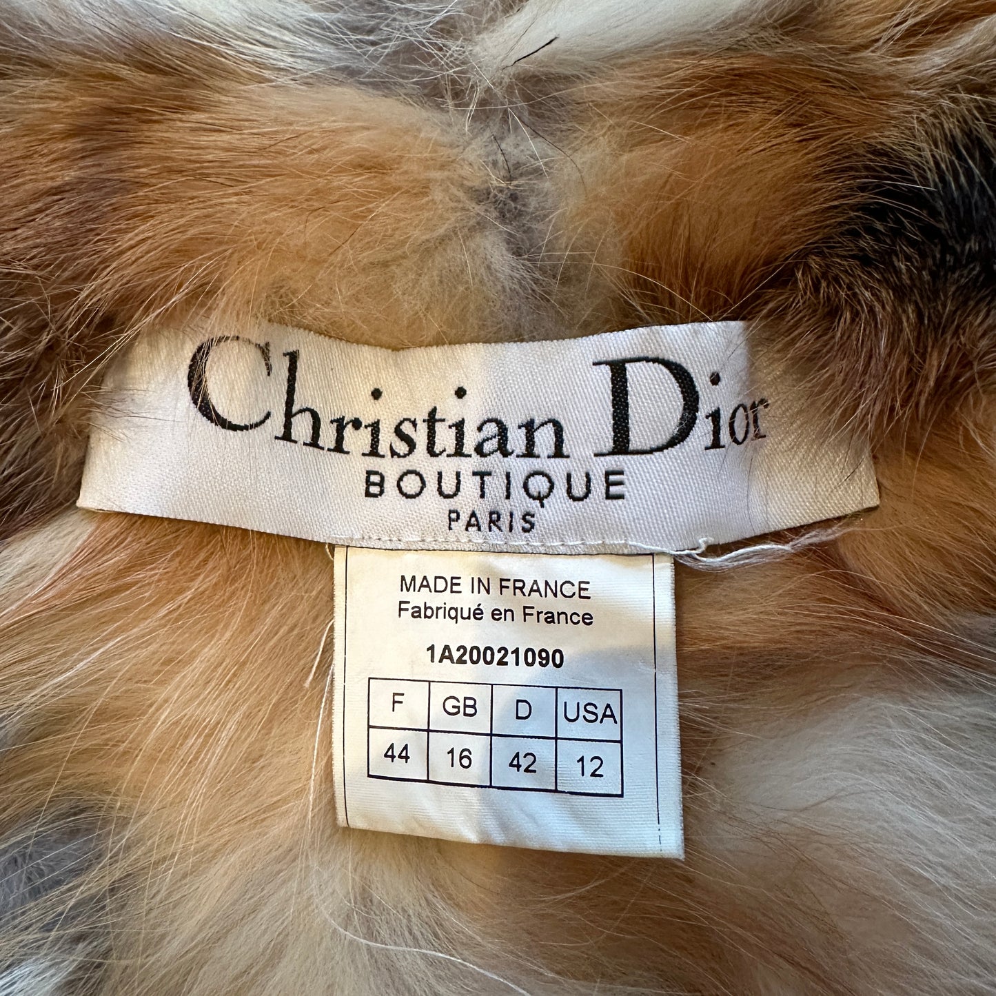 Dior Fall 2001 Runway Fox Fur Jacket