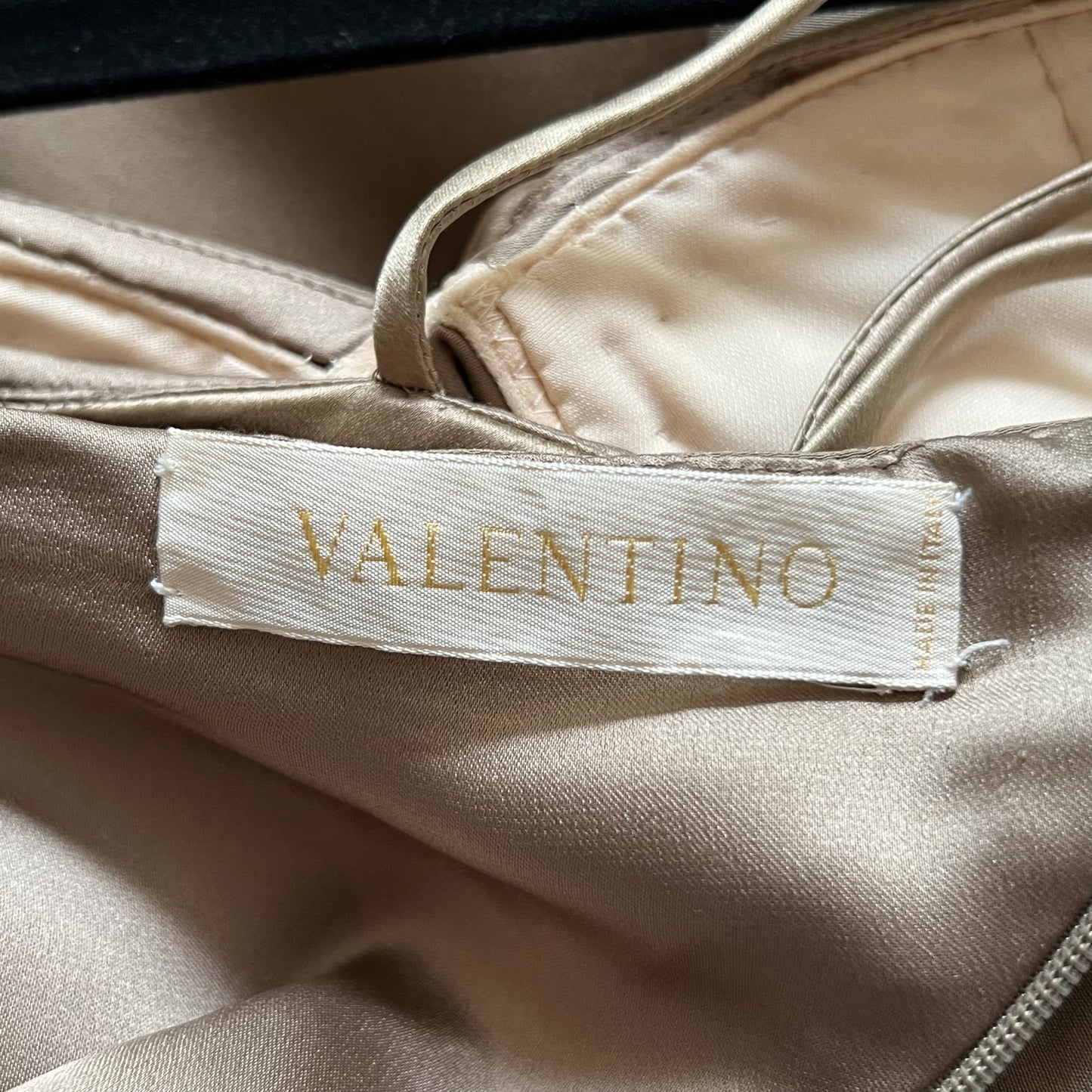 Valentino F/W 2003 Runway Taupe Silk Satin Gown Dress