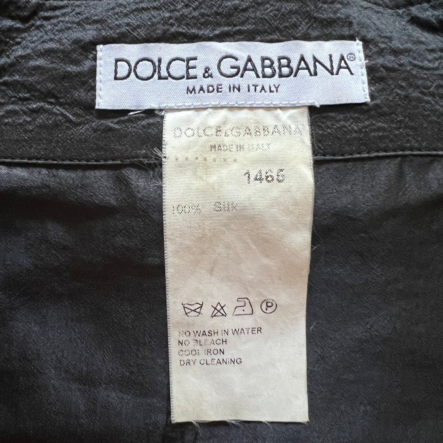 Dolce & Gabbana Black Silk Sleeveless Shirt