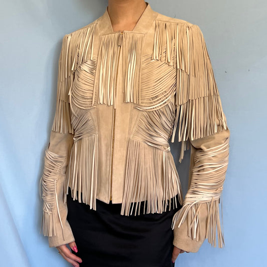 Gucci Fringe Suede Leather Jacket