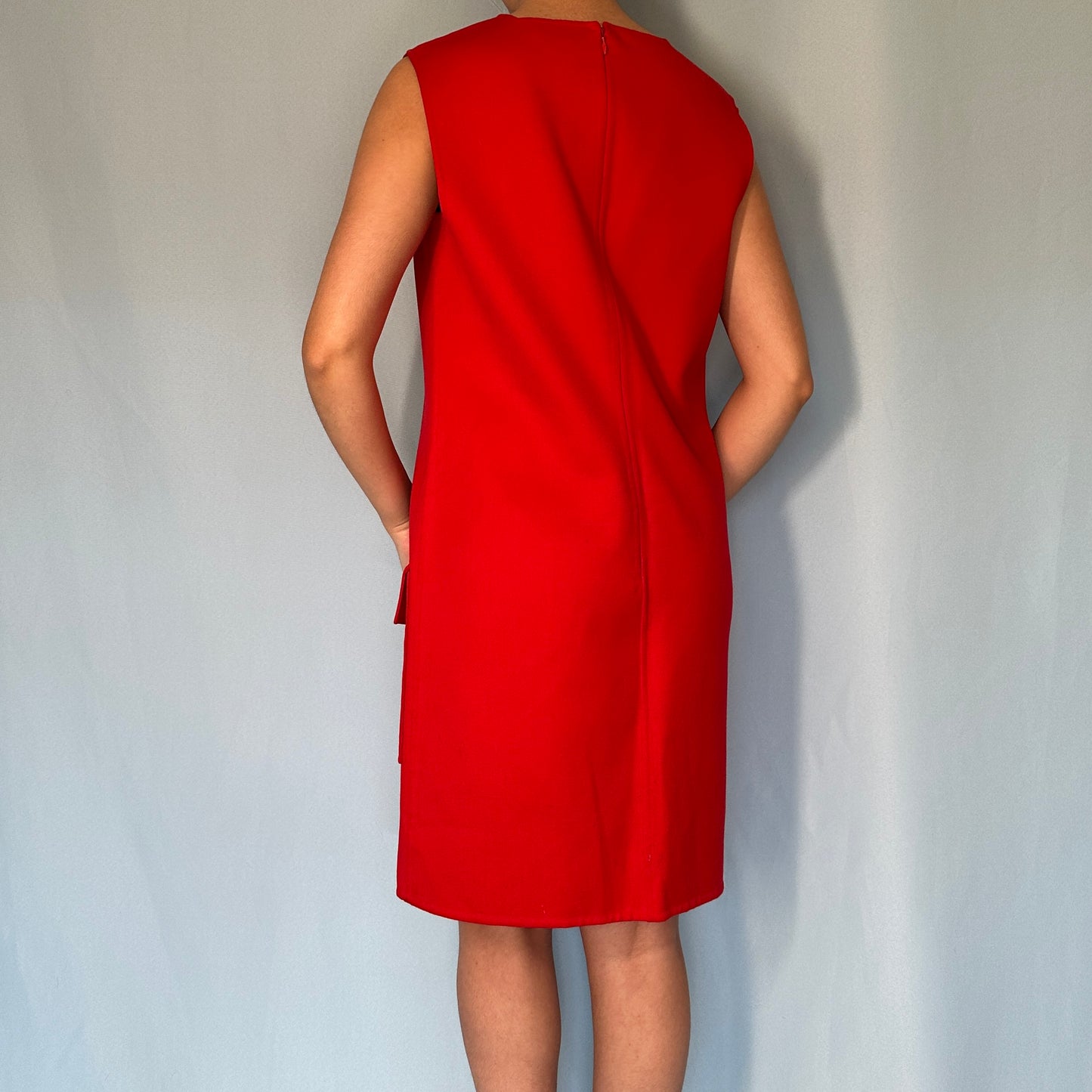 Versace S/S 1996 Runway Red Tunic Pocket Dress