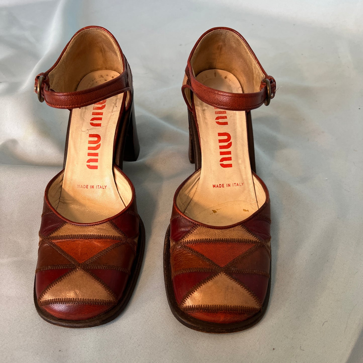 Miu Miu F/W 1996 Leather Patchwork Mary Jane Shoes