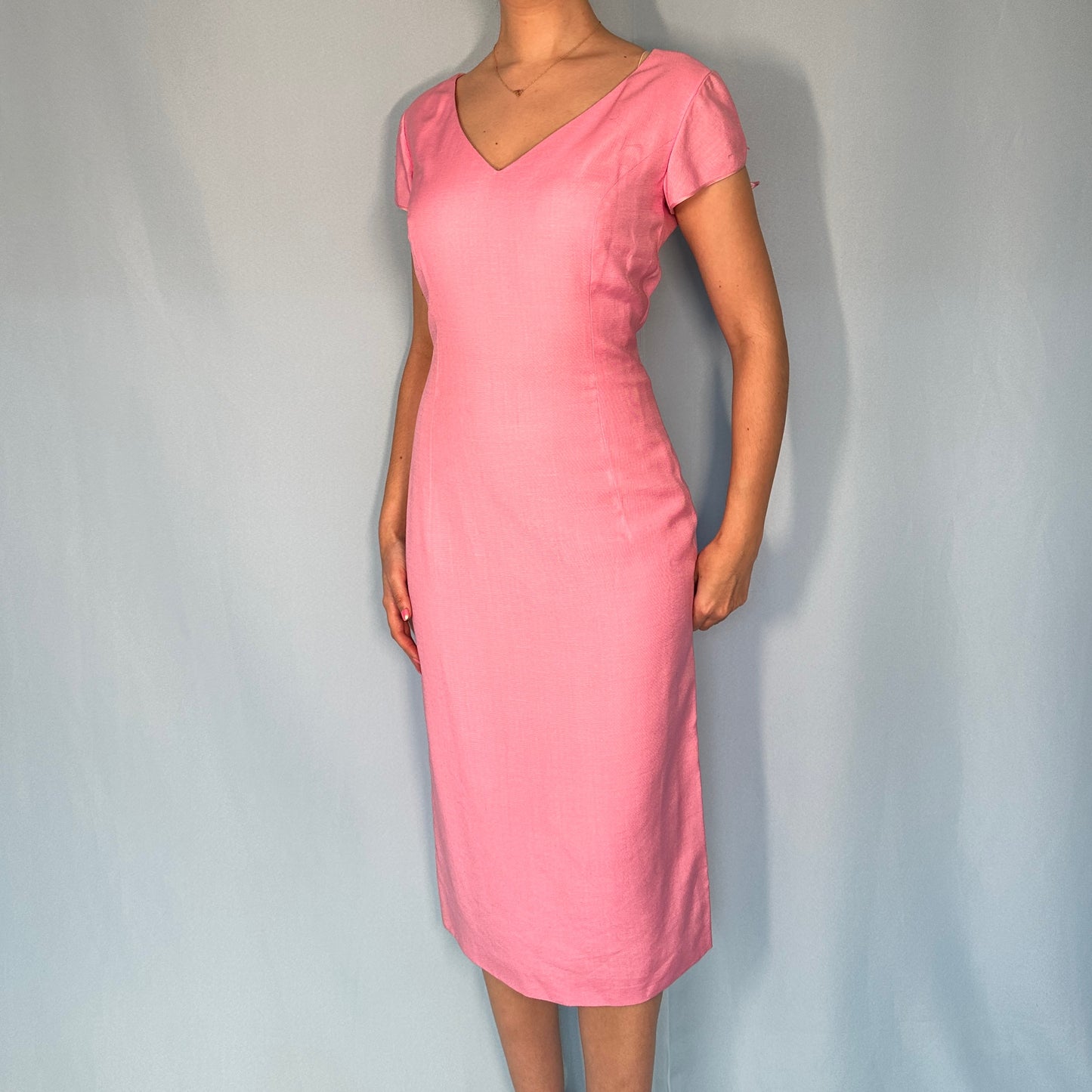 John Galliano Spring 2000 Pink Midi Dress