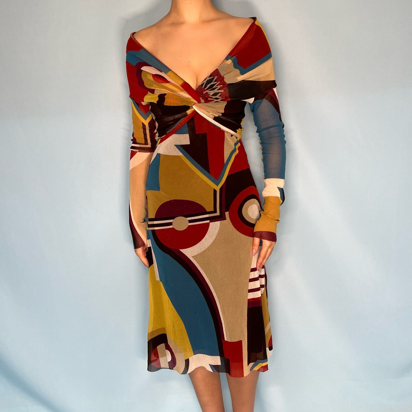 Jean Paul Gaultier Abstract Mesh  Dress