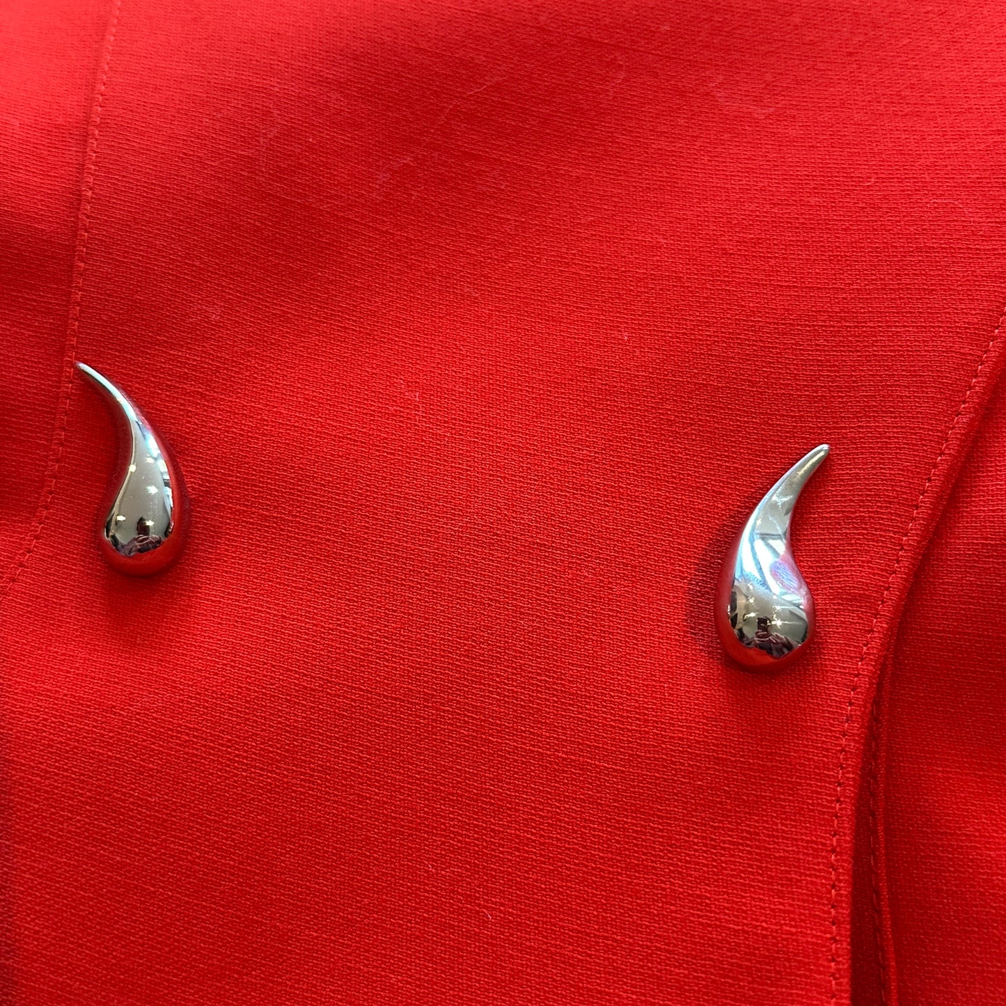 Thierry Mugler Fall 1998 Red Metal Detail Jacket